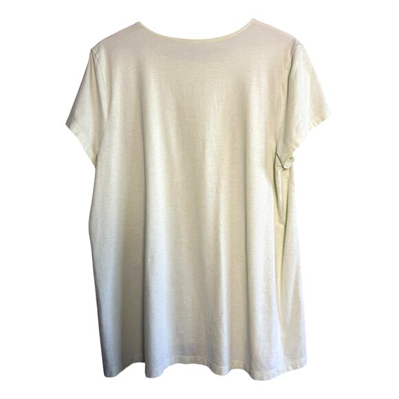 Pure Jill Fit Stretch Tee Yellow Green Short Sleeve Top Size Large - Picture 3 of 4